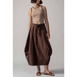 Urban Daizy Balloon Hem Drawstring Maxi Skirt